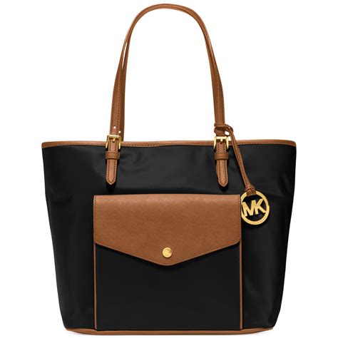 michael kors jet set large pocket multifunction tote black|michael kors jet set saffiano.